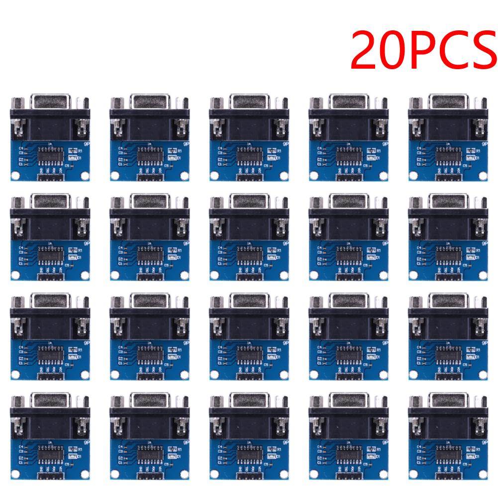 MAX3232 RS232 To TTL Female DB9 Connector 3.3V-5.5V MAX232 Flashing Board Female Serial To TTL Module RS232 To TTL Brushboard