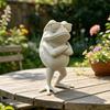 3D Printed Frog Figure, Mini Desktop Ornament, Simulated Frog Model with Sunglasses Crossed Arms, Standing Frog for Desk, Car Interior