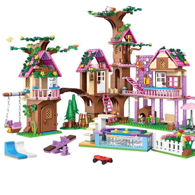 Meisjes Assemblage Spel Bouwsteen Set Prinsessen Winkel Tuin Studeerkamer Speelruimte Schaalmodel Cadeau Speelgoed Tuin Compatibel met
