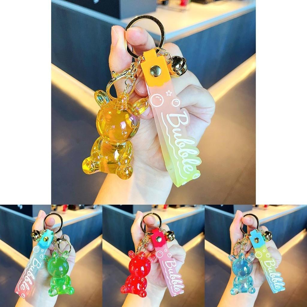 Colorful Resin Cartoon Keychains Bear And Rabbit Perfect For Party Favors