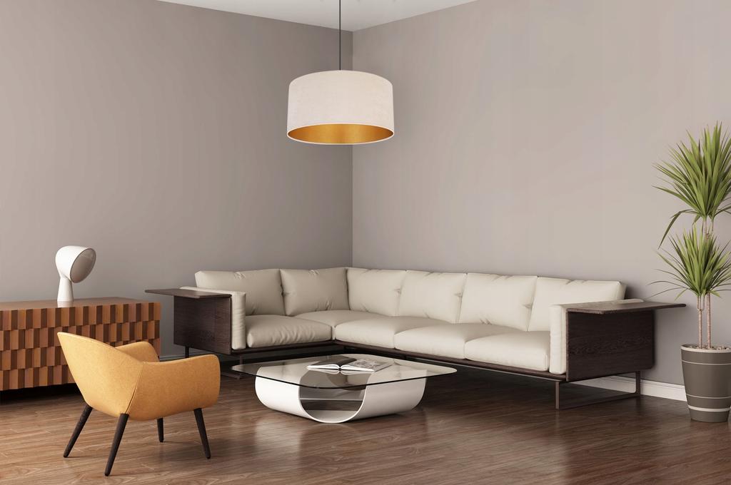 Hanging Lamp Ceiling Chandelier Golden Velvet Lampshade