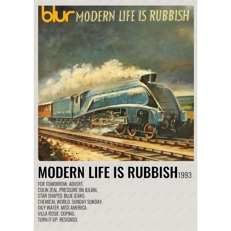 

B-Blur Рок-н-ролльная группа Ретро постер Липкое настенное искусство Печать Водонепроницаемый Дом Гостиная Спальня Бар Эстетический декор 21cm×30cm NoFrame