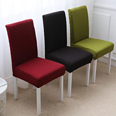 Pure kleur verdikte diamantrooster stoelhoes thuiskantoor stoelhoes stoffen halfverpakking stoelhoes