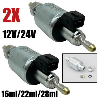 2x 12V/24V Abnehmbare Luft-Dieselheizung Öl Kraftstoffpumpe 16ml 22ml 28ml Für Webasto Eberspacher LKW-Heizung Pulszähler Pumpe