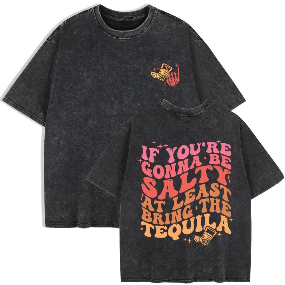 

Женские хлопковые футболки с принтом Bring The Tequila , стираные, с коротким рукавом, летние, с круглым вырезом, оверсайз, повседневная женская одежда S