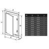 White Metal Inspection Door 150X200 Mm