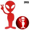 High Reflective Alien Peace Stickers Personalized Car Stickers Auto Body Rear Window Stickers Decoration Anti Scratch Decals