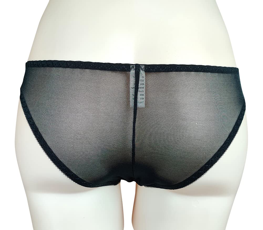 Cute Satin Full Back Set of 3 [R Style] Luster, See-through Back, Design, Women's Shorts, (typeA)