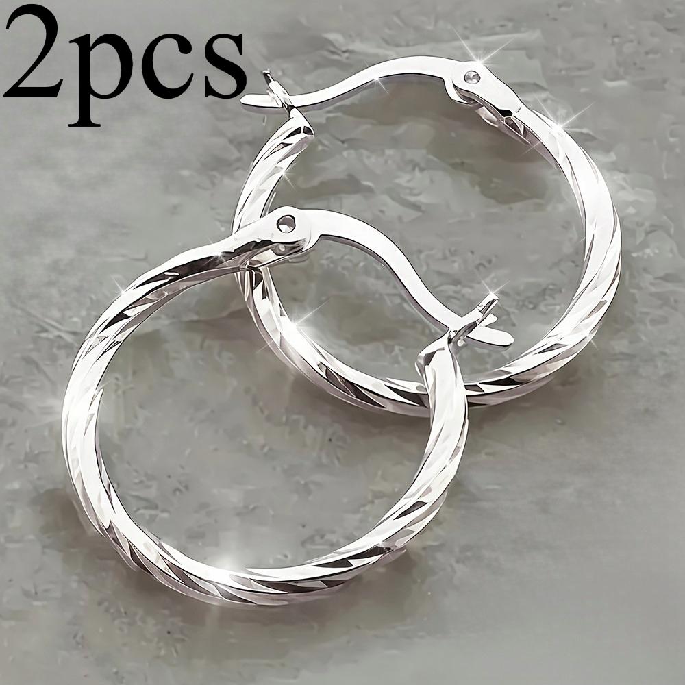 High-quality Stainless Steel Hypoallergenic Hoop Earrings, Comfortable and Versatile, Simple and Elegant, Fashionable Women's Earrings