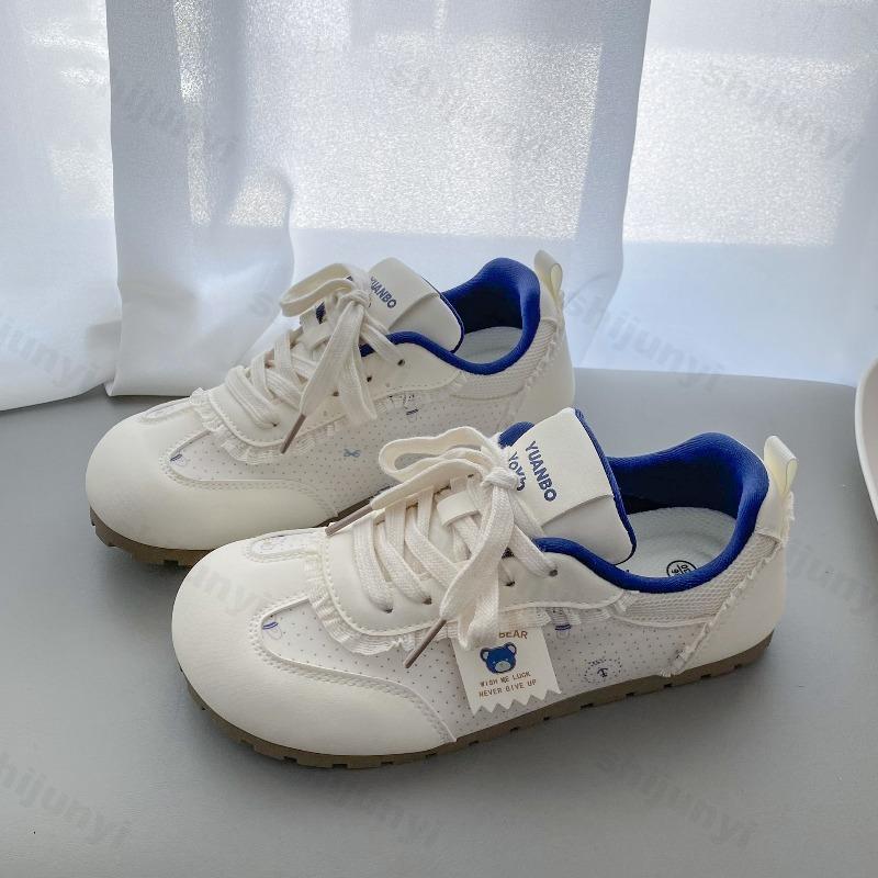 Fashion Women Casual Sports Shoes Flats 2025 Autumn New Comfortable Non-slip Outdoor Vulcanized Shoes Lace Up Fashion Running Shoes