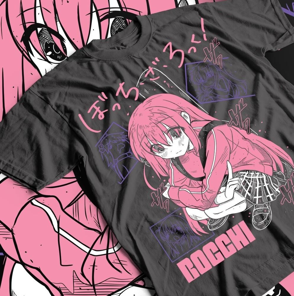 

Hitori Gotou T-shirt Bocchi the Rock T-shirt Anime Girl Yamada Nijika Ijichi S