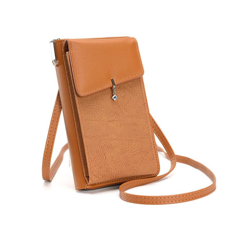 A Lightweight Zippered Single-shoulder Phone Bag That Can Be Carried Diagonally Is Fashionable