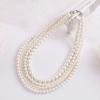 Multi-layer Glass Pearl Necklace Women's Japan and Korea Simple Chocker Collar Neck Jewelry with Cheongsam Short Collarbone Chain