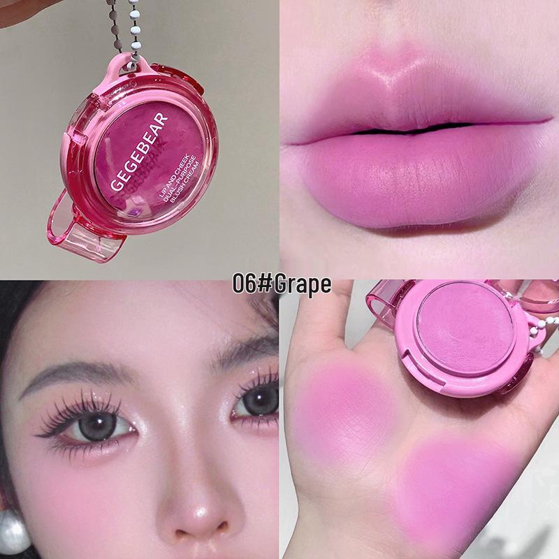 Gege Bear Lippen- und Wangen-Rouge-Creme: Highlighting & Contouring, Anti-Aging Lippen-Schlamm für natürliche Schönheit.
