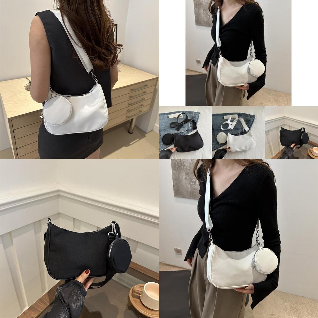2024 New High-style Fashionable Lightweight Luxury Unique Shoulder Bag In Black And White
