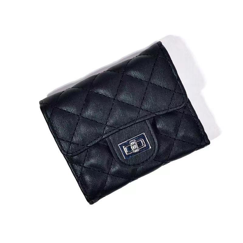 New women's wallet rhombus simple girls multi-card anti-degaussing student change bag