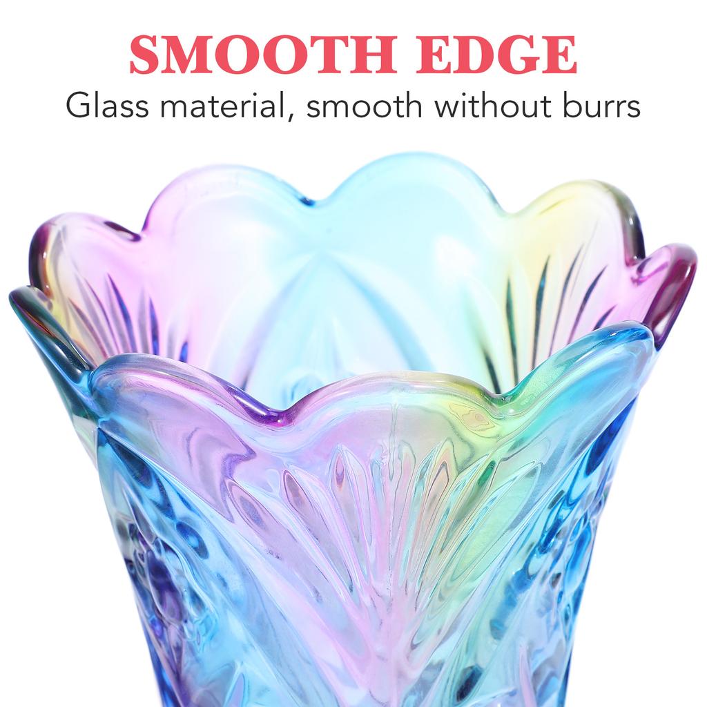 Glasvase Orchideentopf Dekorative Blume Jardiniere Behälter Regenbogen Schreibtisch Bunt Mutter