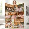 Custom Blanket With Text Photo Collage Personalized Picture Blankets Souvenirs Gifts Customized Throw Blanket for Family Mom Dad