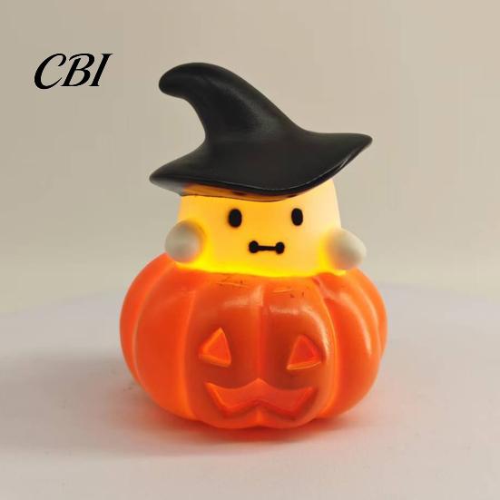 Desktop Night Light 1/3Pcs Halloween Pumpkin Ghost Light, Spooky LED Bedside Lamp, Battery Operated Mini Table for Bedroom Party