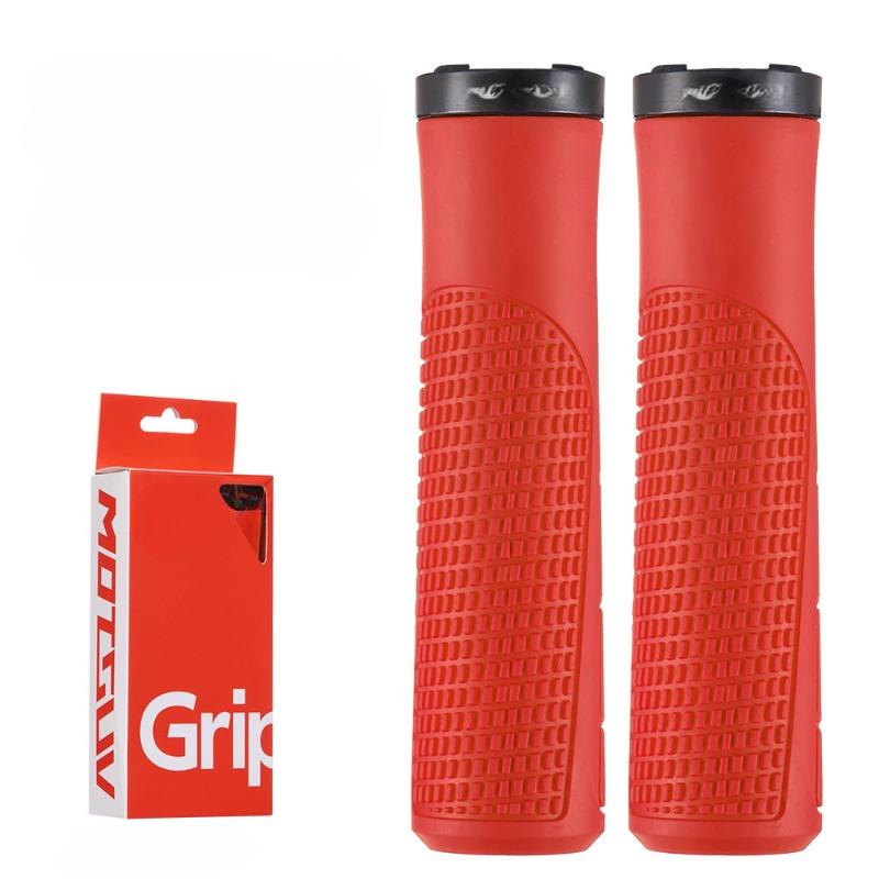 1Par Capa de Manopla de Bicicleta Mountain Bike Manopla de Mão Travamento Unilateral Capa de Manopla Antiderrapante Absorvedor de Choque Manopla de Mão para Bicicleta Dobrável Capa de Manopla Passante