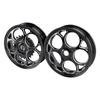 Front & Rear Wheel Rim Set 3.0x12" Black For Vespa Sprint Primavera 50 125 150