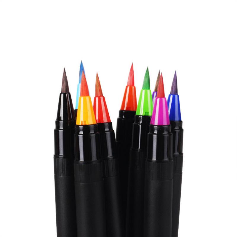 20-Color Soft Tip Watercolor Calligraphy Brush Pens with Water-Fill Brush and Ink Palette