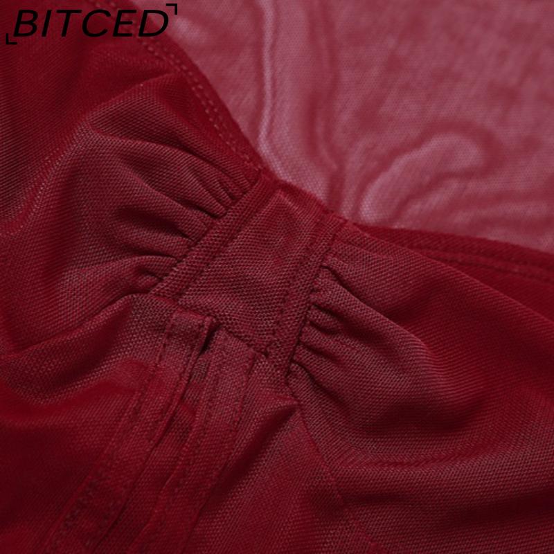 BITCED Autumn Women's Solid-Colour Slim-Fit Cropped Streetwear Square-Neck Long-Sleeved Top