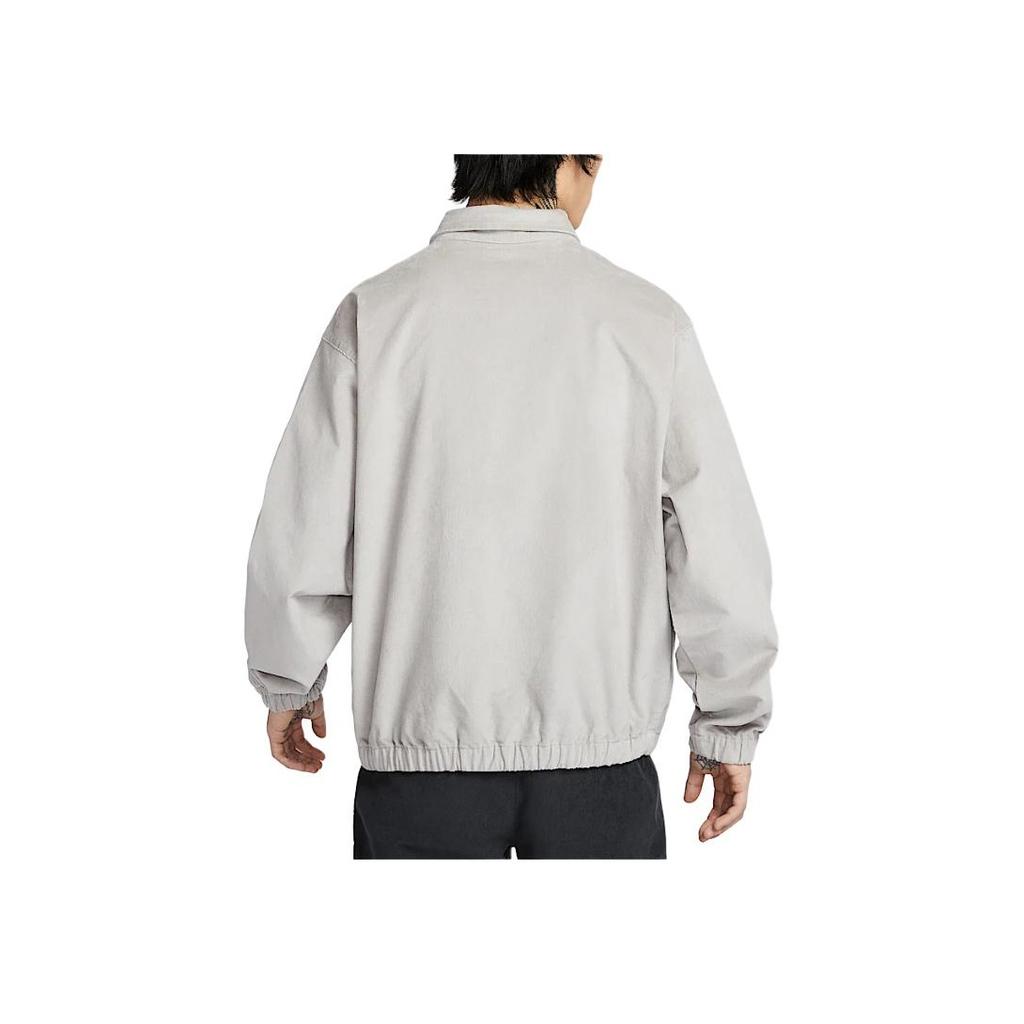 Nike Chaqueta M Harrington Cord Op Serie Baloncesto Cómoda Suave Elegante Chaqueta con Cuello para Hombre Chaqueta Gris Claro HV4774009
