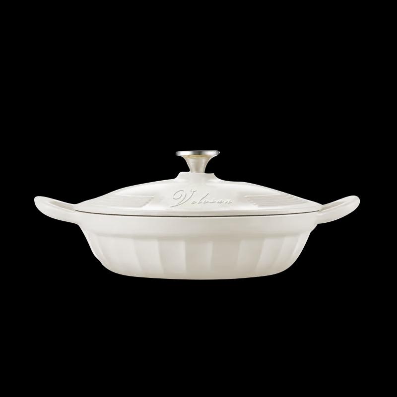 VELOSAN Bunica Star White Enamel Pot