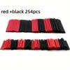 127/254 Pièces de Gaine Thermorétractable Rouge et Noire, Kit d'Emballage de Câbles, Convient pour un Usage Domestique et Industriel
