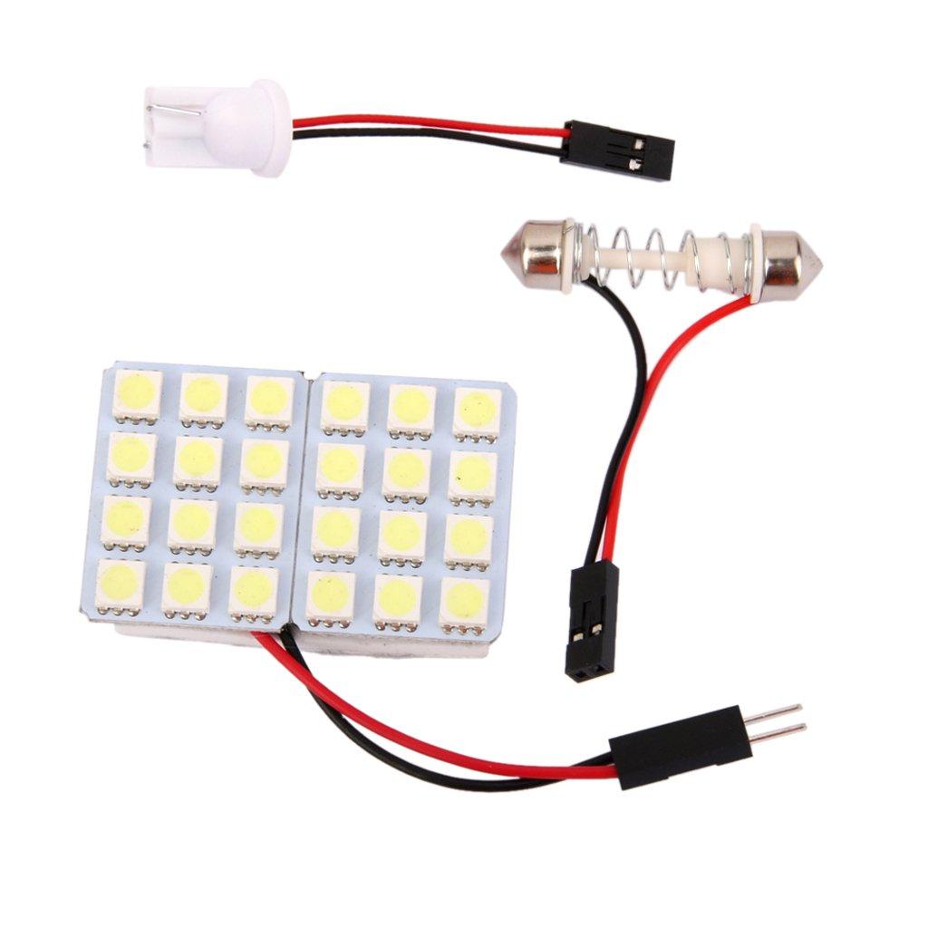 KOZEEY Car Interior Light 24 SMD LED T10 Dome Light BA9S Adapter DC CG
