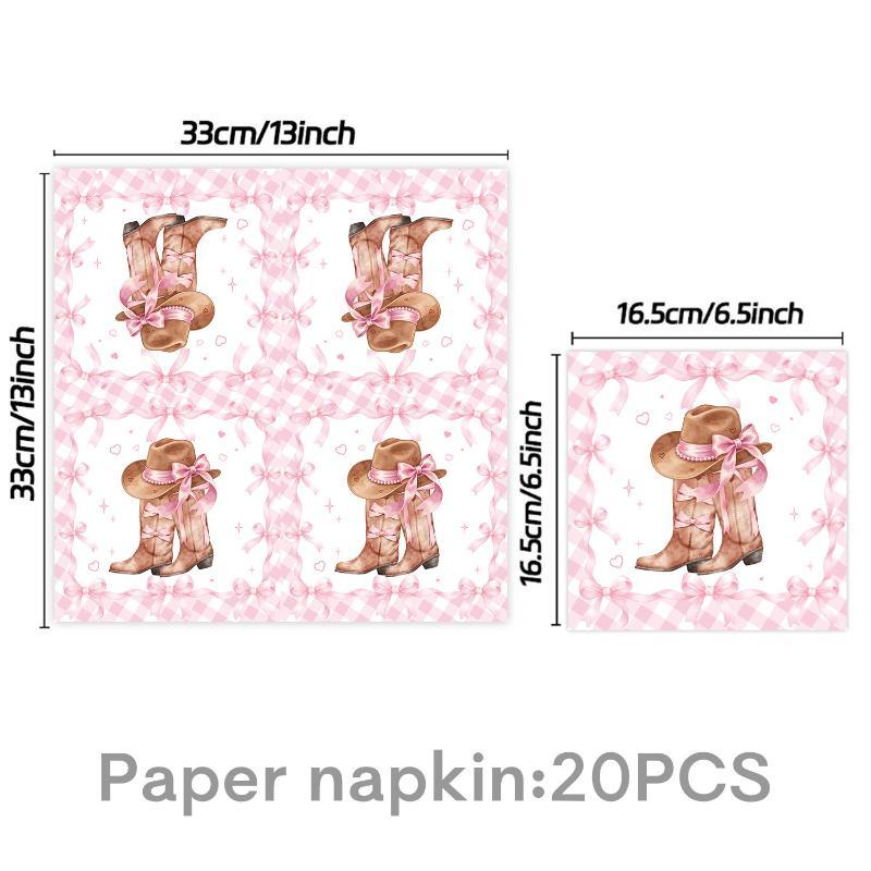 Pink Denim Birthday Party Decoration Tableware Plate Cup Napkin Tablecloth Laqi For Baby Shower