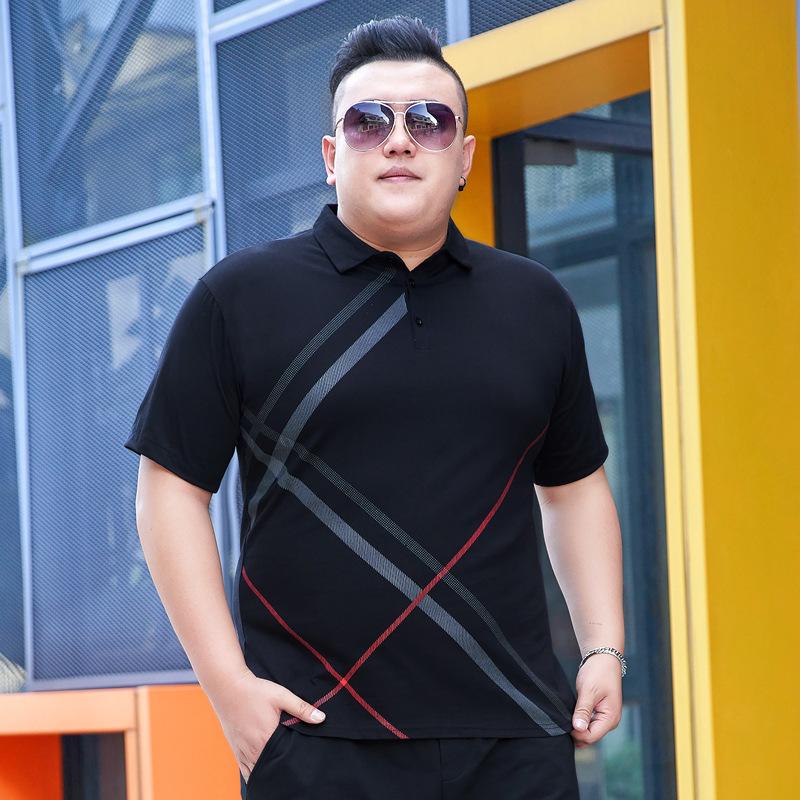 

Мужская футболка с короткими рукавами и лацканами Super Fat and Oversized, деловая повседневная рубашка поло Fat Guy Plus, футболка больших размеров 7XL 7XL