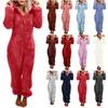 Modischer Onesies-Schlafanzug aus Fleece, Nachtwäsche, Overall, Übergröße, Kapuzen-Set, Schlafanzug für Damen und Erwachsene, für den Winter, warmer Pyjama für Damen