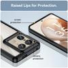 Dla Motorola Edge 50 Ultra 5G/Moto X50 Ultra 5G Etui TPU +Akrylowe Ochronne Przezroczyste Etui na Telefon