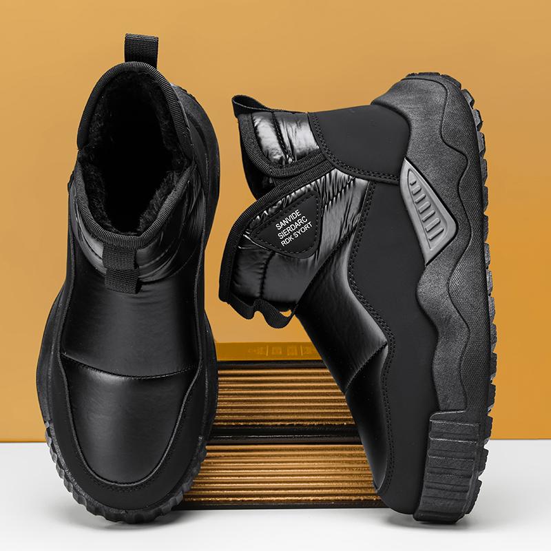 Nuovi Stivali Invernali da Uomo Pelliccia Caldi Scarponcini da Neve da Uomo Sneakers Peluche Antiscivolo Comodi Stivaletti da Neve da Esterno