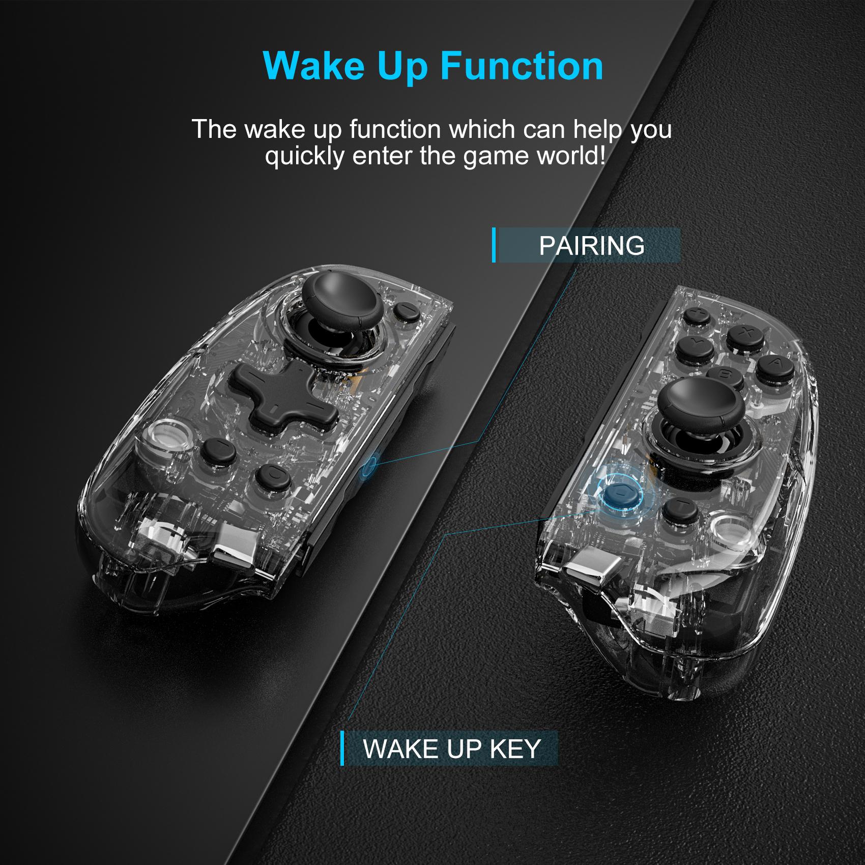 

Беспроводной контроллер LinYuvo KS58 для коммутатора Nintendo с подключением Bluetooth, 6-осевой гироскоп, металлический джойстик