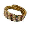 Elegantes Retro Geometrisches Diamantbesetztes Offenes Armreif-Armband für Damen