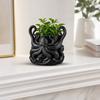 Elegant Garden Flower Pot 3D Printed Octopus Planter with Tray, Creative Succulents Pot, Weather-Resistant Pla Material Container Planting Container,