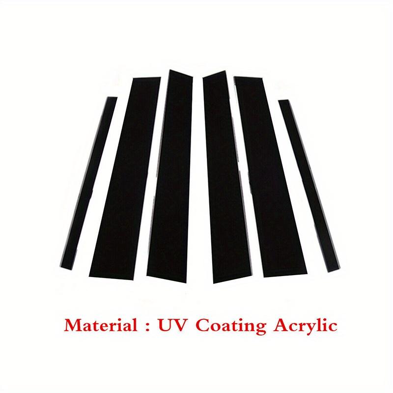 6pcs Fit For Mercedes ML-Class W164 2006 2007 2008 2009 2010 2011 Gloss Black Pillar Posts Door Side Window Decoration Trim Cover