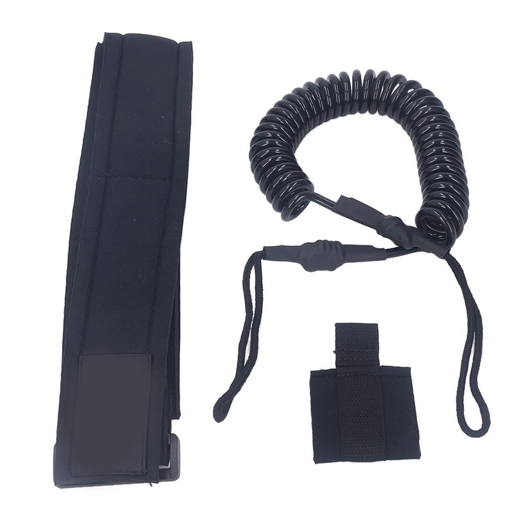 6mm Surfboard Leash Reliable High Strength TPU Coiled Spring Waist Safety Rope for Water Sport