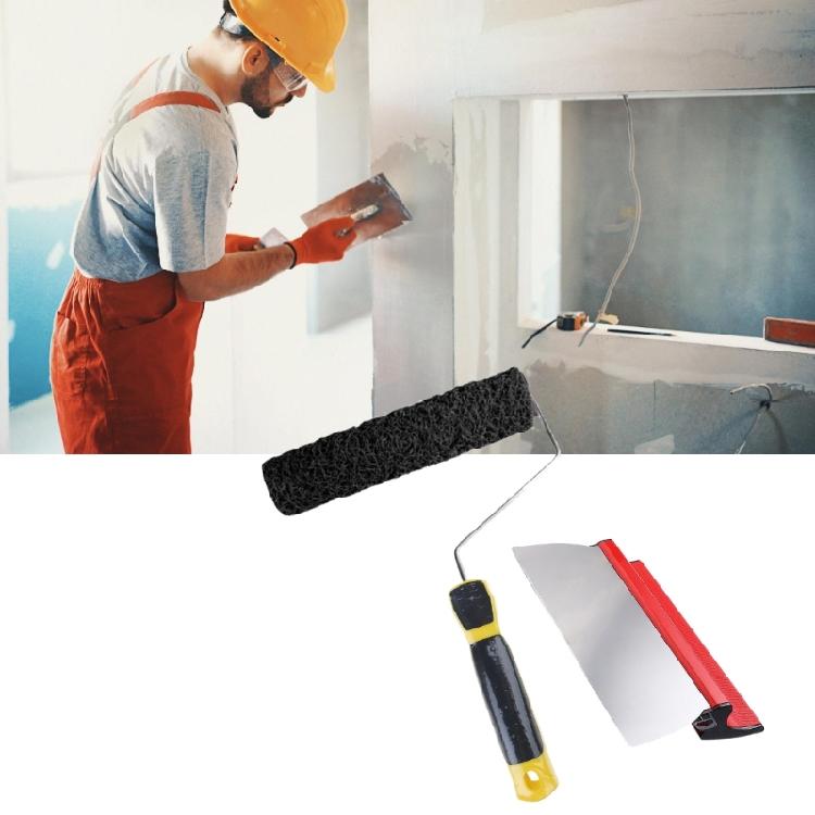 Multifunction Wall Putty Roller with Comfortable Handle Drywall Finishing Roller Paint Roller with Handle for Even Coating
