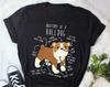 English Bulldog Shirt, , , Funny Dog Lover Gift, Cute Red and White Bulldog T-shirt, Pet Tee, Dog Mom, Dog Dad, Dog Anatomy Clothes