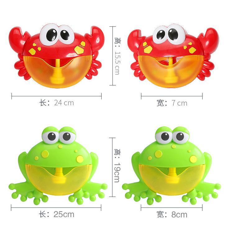 Fcl Crab Bubble Machine Frog Automatic Bubble Music Machine Baby Bathroom Bath Toys
