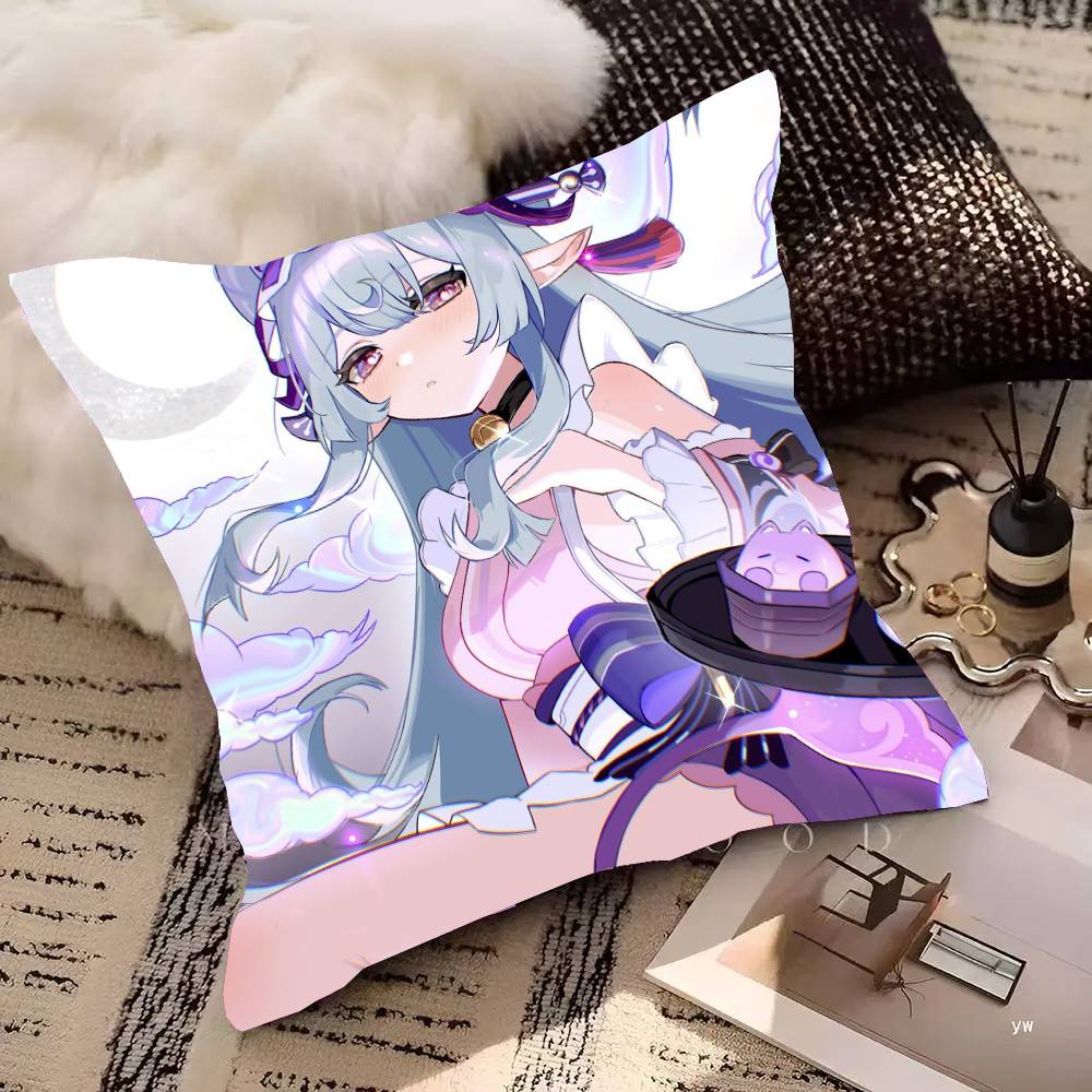 Yumeizuki Mizuki Game Genshin Impact Pillow Case Fashion Square Pillowcase Bedroom Sofa Room Ins Decoration Leisure