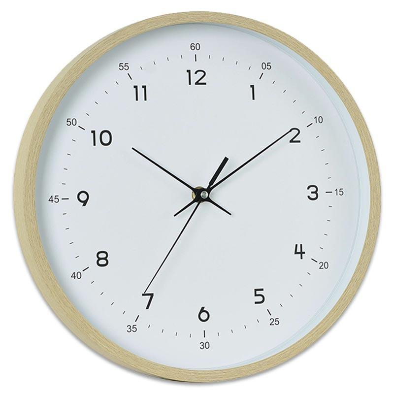 

12-inch Japanese-style Wood Grain Wall Clock Wall-mounted Living Room Bedroom Home Silent Wall-mounted Quartz Clock Modern Simple Type B