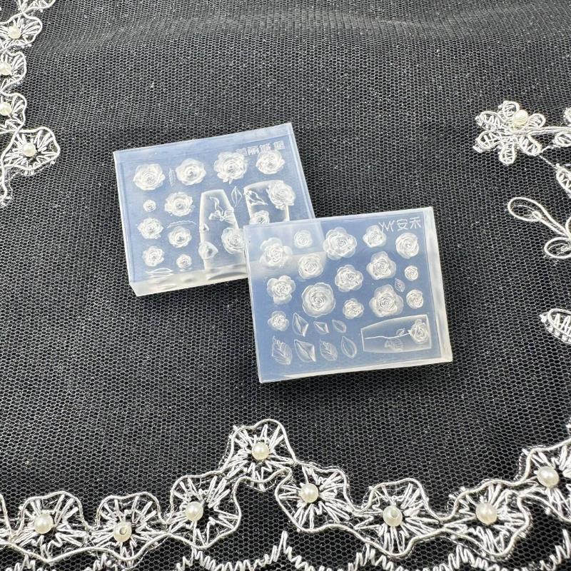 Creative Fun Bowknot Flower Nail Art Silicone Mould Handmade Nail Art Mold Decoration Cartoon Art Mold Diy Accessories Tool