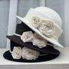 Rich Family Daughter Temperament Three-dimensional Flower Wool Pot Hat Autumn and Winter French Elegant Literary Top Hat Beret Women