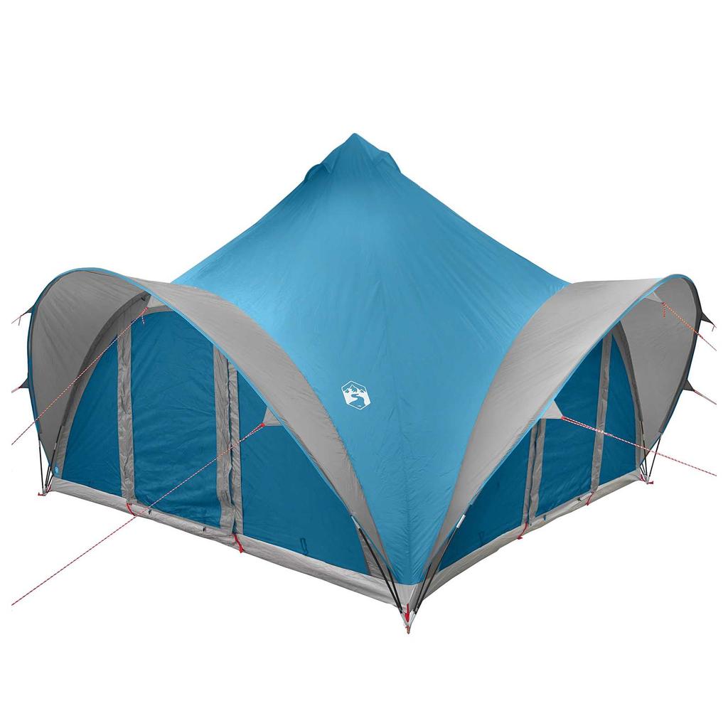 Tipi Tent with Roof Blue 6 Person Polyester and Steel
