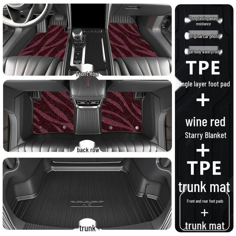 Hongqi H6 2023-2025 Full Coverage TPE Floor Mats - Interior Car Decor Accessories
